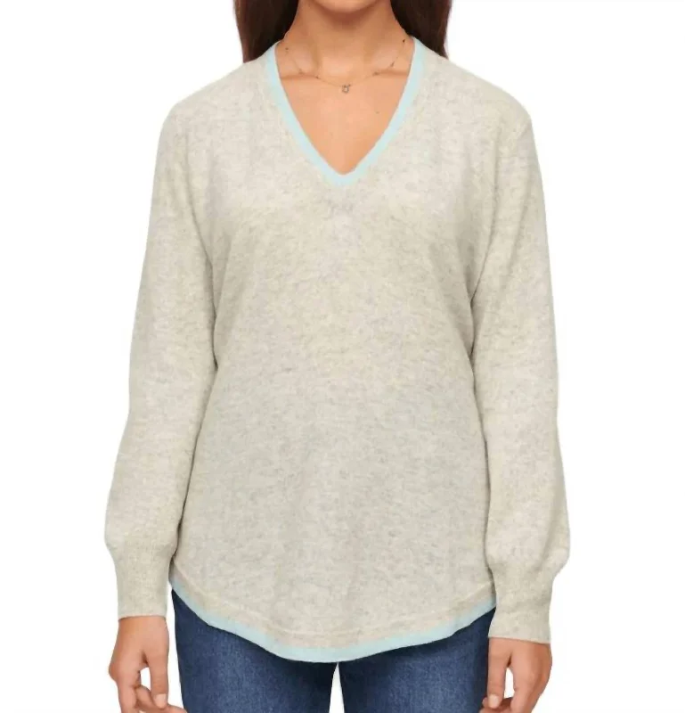 Best Sellers Zippy Sweater In Pale Grey