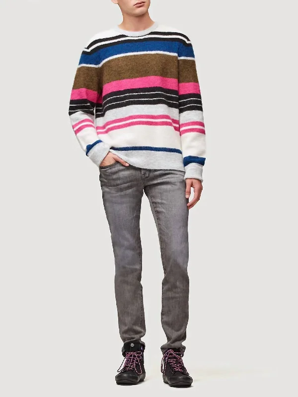 Limited Styles Crewneck Alpaca Blend Sweater In Multicolor