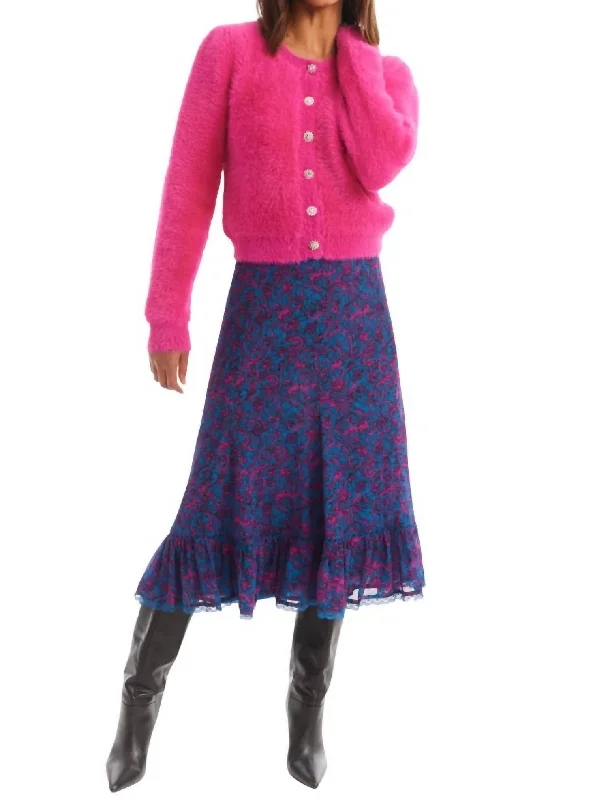 Eco Friendly Fashion Sale Jeweled Sloan Cardigan In Hot Pink