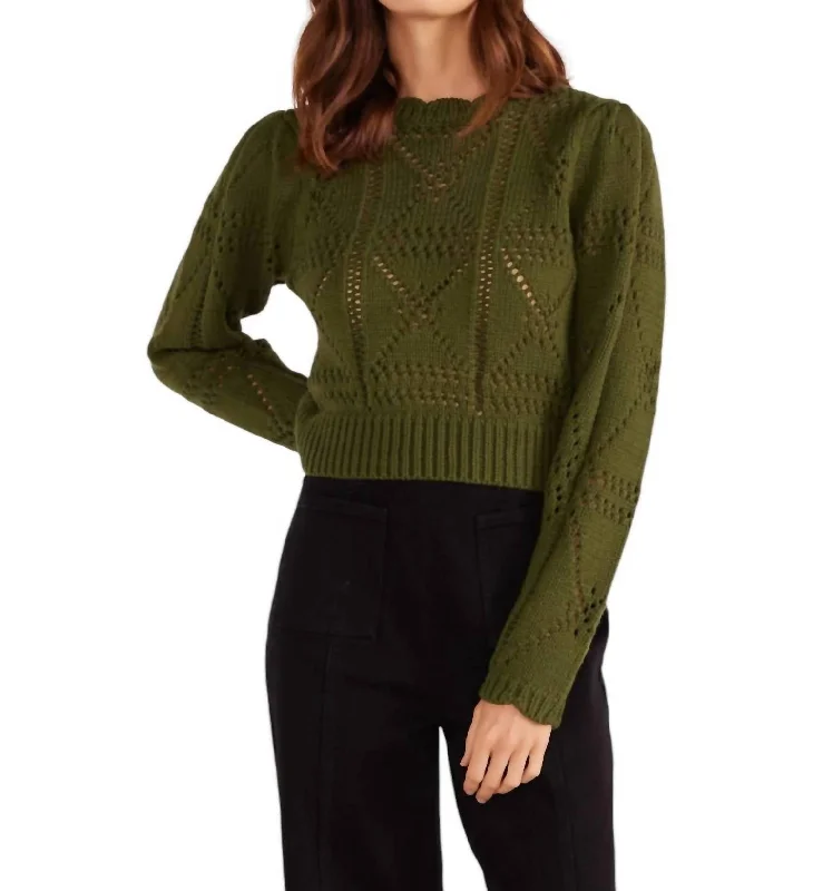 Shop Sales Sally Pontelle Knit Jumper In Forest Green