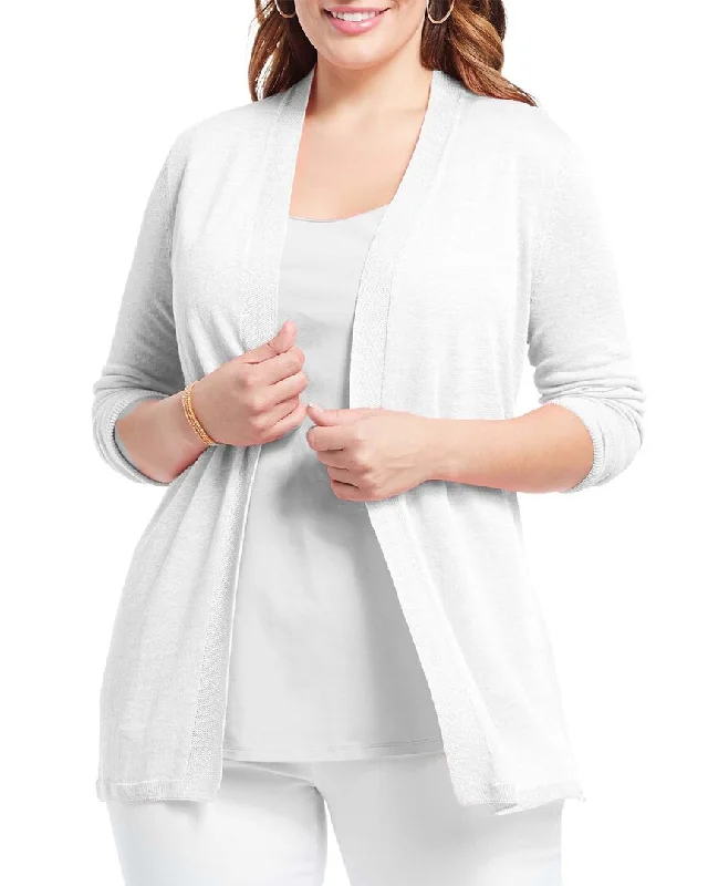 Stylish Savings NIC+ZOE Lightweight Long Linen-Blend Cardigan